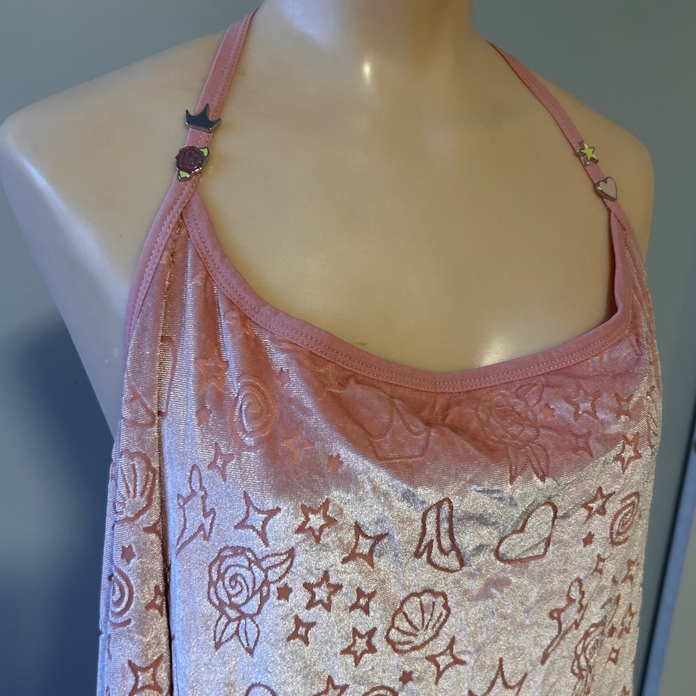 👑 NWT Authentic Disney Parks Princess Pink Velvet Dress. Size 2XL - Picture 4 of 4